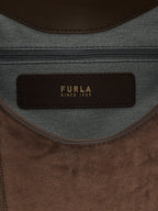 Furla Brown Calfskin Shoulder Bag