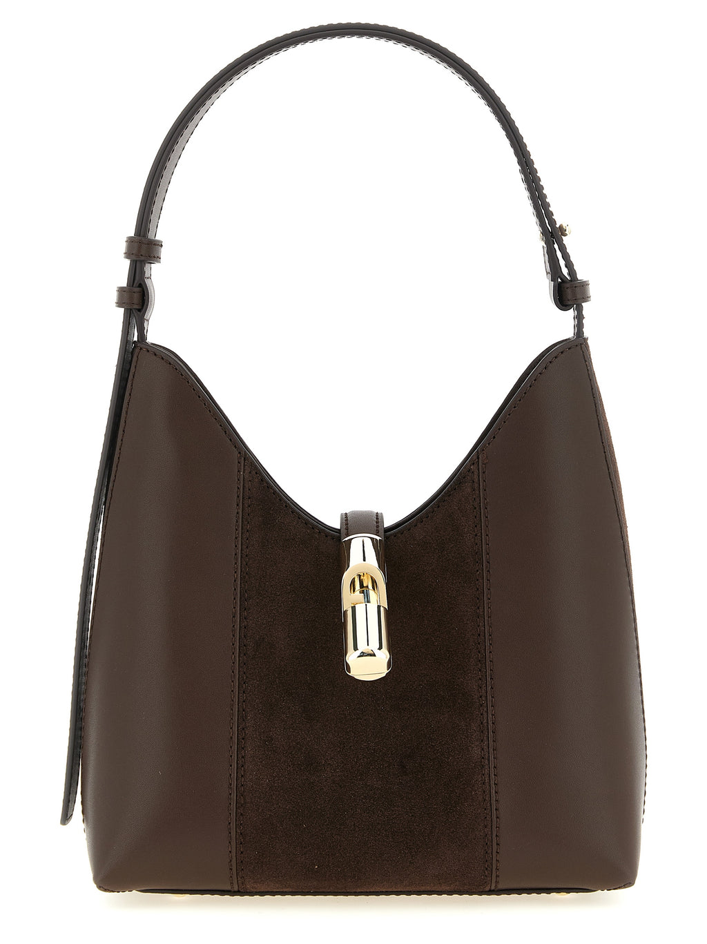 Furla Brown Calfskin Shoulder Bag