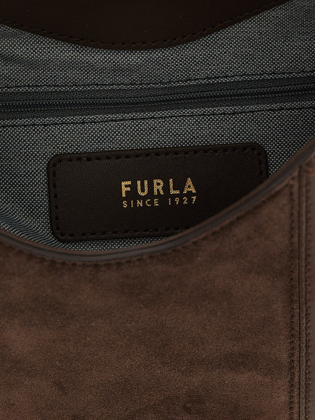 Furla Brown Calfskin Shoulder Bag