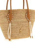 Christian Louboutin Beige Raffia Tote Bag