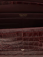 Tom Ford Bordeaux Calfskin Clutch Bag