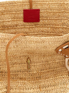 Christian Louboutin Beige Raffia Tote Bag