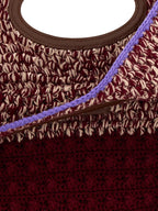 Marni Bordeaux Wool Handbag