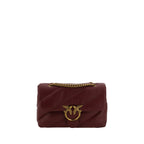 PINKO Red Calf Leather Bos Taurus Shoulder Bag