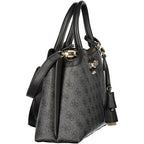 Guess Jeans Nero Poliuretano Women's Bag with Handles and Adjustable Strap