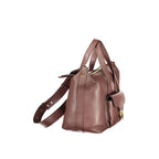 Coccinelle Brown Leather Womens Bag with Handles and Shoulder Strap