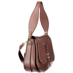 Coccinelle Brown Leather Women's Bag with Removable Strap and Compartments