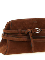 Moschino Brown Calfskin Clutch Bag