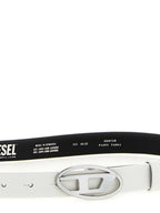 Diesel White Leather Regular Belt