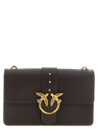 PINKO Brown Calfskin Crossbody Bag