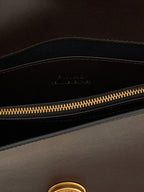 PINKO Brown Calfskin Crossbody Bag