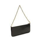 PINKO Black Calf Leather Bos Taurus Shoulder Bag