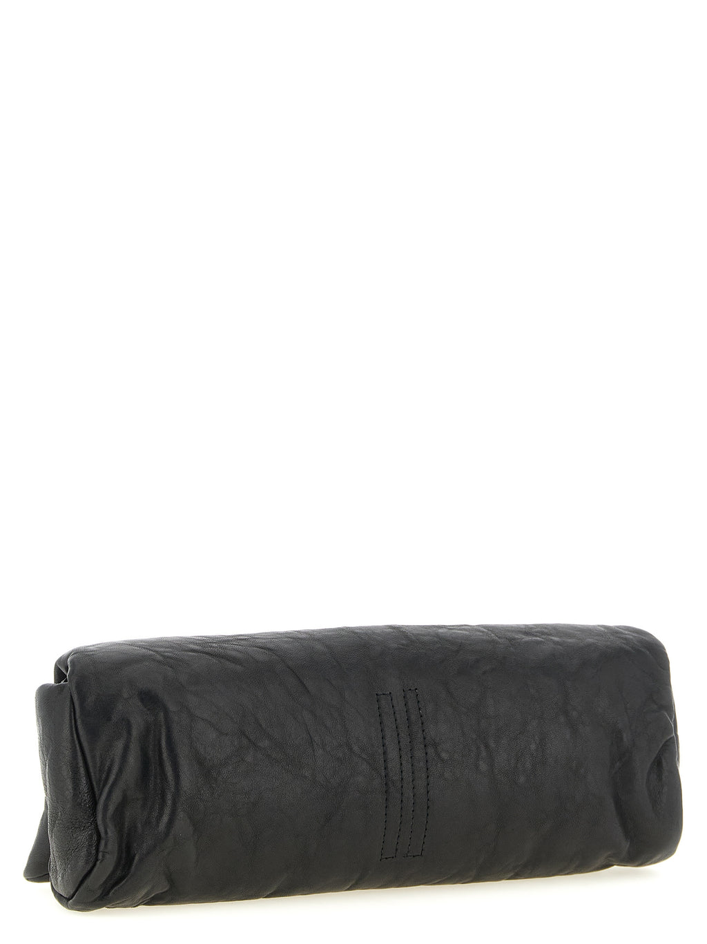 Rick Owens Black Lamb Leather Clutch Bag