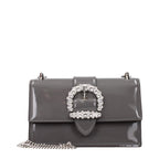 Jimmy Choo Gray Leather Shoulder Bag