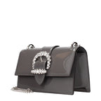 Jimmy Choo Gray Leather Shoulder Bag