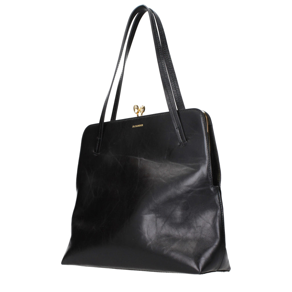 Jil Sander Black Leather Shoulder Bag