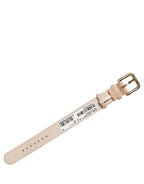Dolce & Gabbana Beige Textured Leather Gold Buckle Belt Strap Bracelet