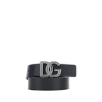 Dolce & Gabbana Black Calf Leather Bos Taurus Regular Belt