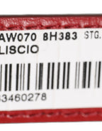 Dolce & Gabbana Red Calfskin Leather Gold Buckle Belt Strap Bracelet