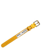 Dolce & Gabbana Yellow Textured Leather Gold Buckle Belt Strap Bracelet