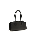 Ferragamo Black Calf Leather Bos Taurus Shoulder Bag