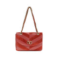 Valentino Garavani Red Suede Leather Shoulder Bag