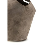 Khaite Beige Calf Leather Bos Taurus Shoulder Bag
