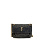 Saint Laurent Black Calf Leather Bos Taurus Shoulder Bag