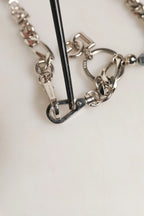 Dolce & Gabbana Silver Tone Chain Signature DG Logo Pendant Necklace