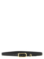 Fendi Black Calfskin Thin Belt