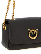 PINKO Brown Lamb Leather Crossbody Bag