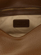 PINKO Brown Lamb Leather Shoulder Bag