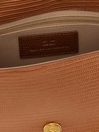 Elisabetta Franchi Brown Polyester Clutch Bag