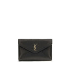 Saint Laurent Black Lamb Ovis Aries Clutch Bag