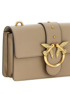 PINKO Gray Calfskin Crossbody Bag
