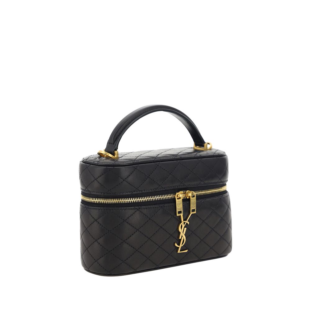 Saint Laurent Black Calf Leather Bos Taurus Shoulder Bag