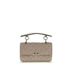 Valentino Garavani Beige Calf Leather Bos Taurus Handbag