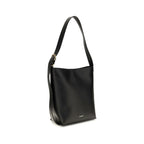 Jil Sander Black Calf Leather Bos Taurus Shoulder Bag