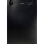 Jil Sander Black Calf Leather Bos Taurus Shoulder Bag