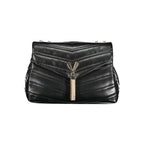 Mario Valentino Nero Polyurethane Women's Bag with Chain Shoulder Strap