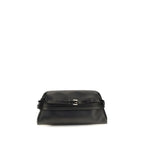 Moschino Black Goatskin Clutch Bag