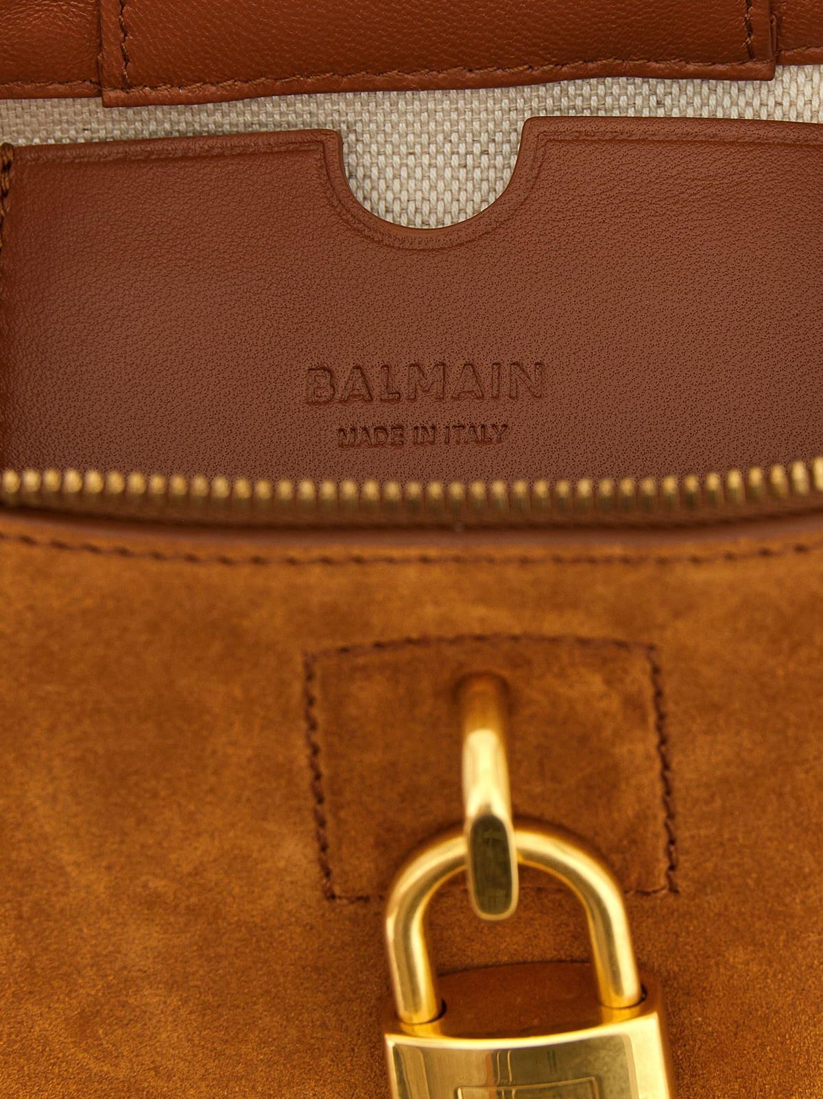 Balmain Brown Calfskin Handbag