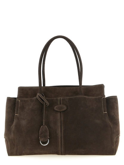 Tod's Brown Calfskin Tote Bag