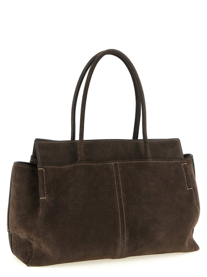 Tod's Brown Calfskin Tote Bag