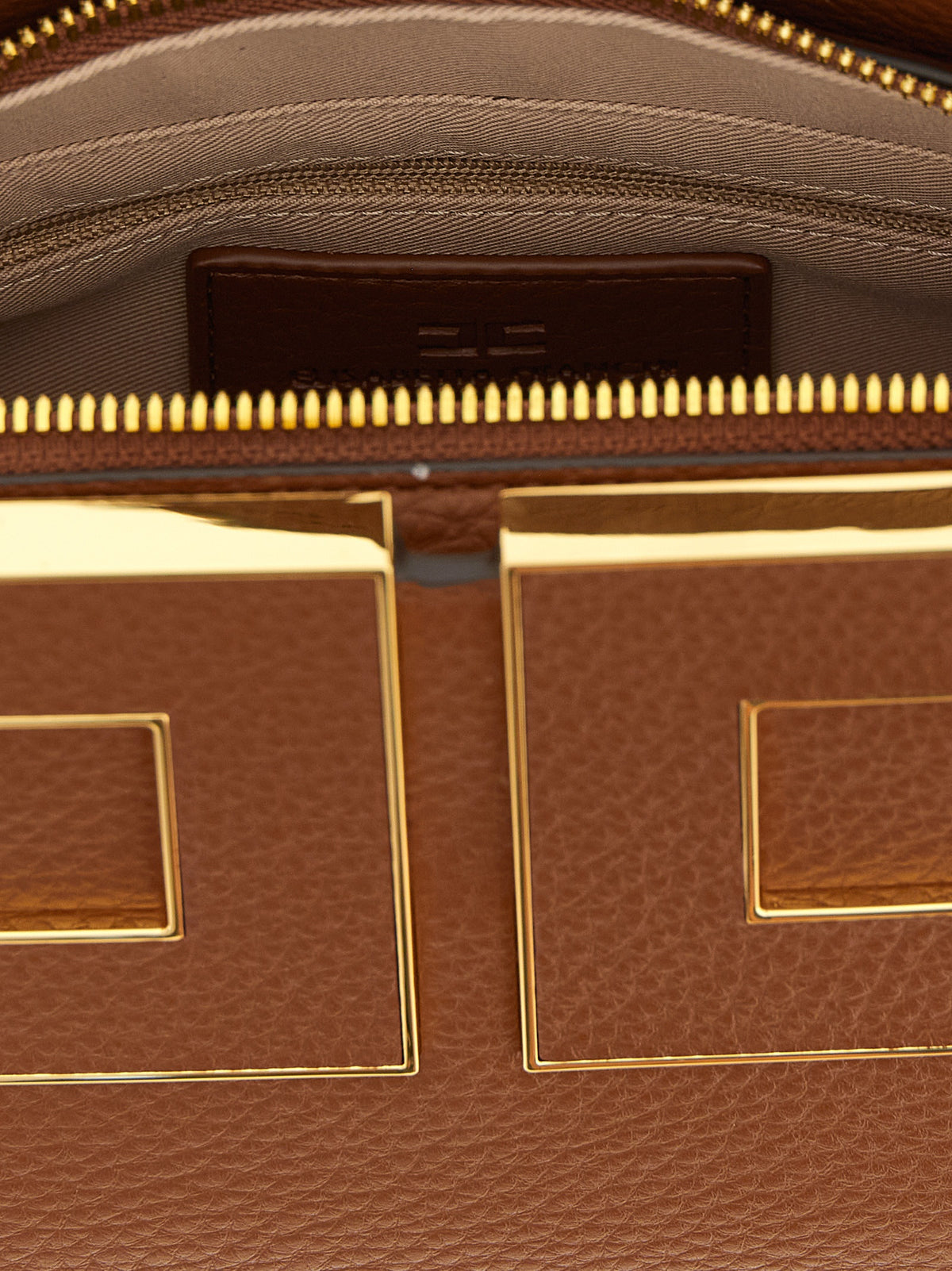Elisabetta Franchi Brown Polyester Handbag