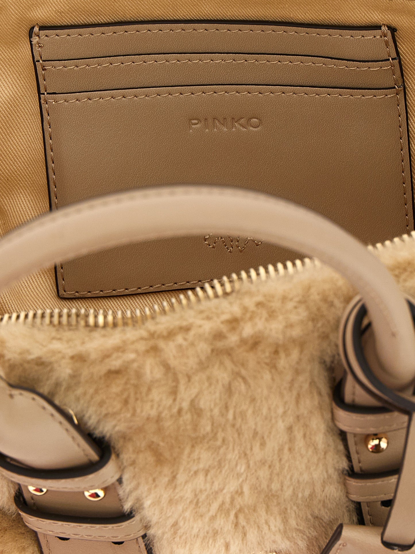 PINKO Gray Polyester Handbag
