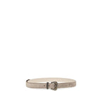 Brunello Cucinelli Beige Calf Leather Bos Taurus Regular Belt