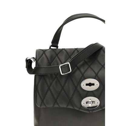 Zanellato Black Calf Leather Bos Taurus Handbag