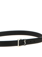 Saint Laurent Black Leather Regular Belt