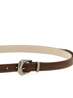Brunello Cucinelli Brown Calfskin Thin Belt